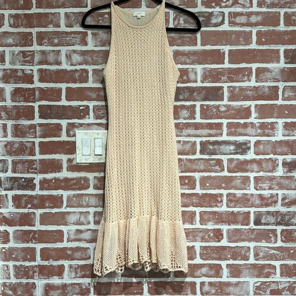 A.L.C. Caitlyn Flounce Knit Dress in Desert Rose EUC Size XS Womens - Picture 2 of 10